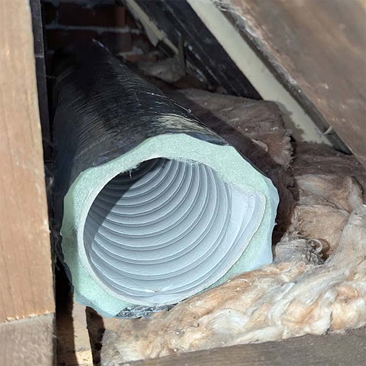 25mm installed insulation